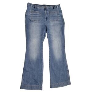 J.Jill Womens High-Rise Flare Leg Jeans with patch pockets Size 18T EUC